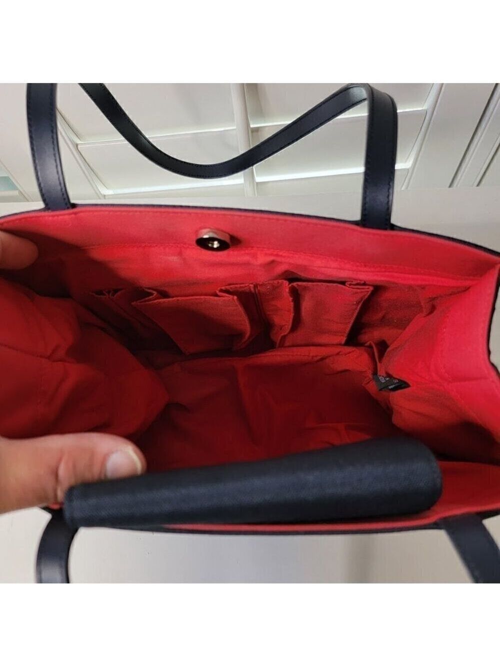 Preston & York Cloth Shoulder Bag - Blue & Red - Picture 8 of 15